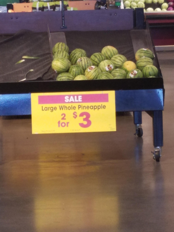 Great price for some great pineapples