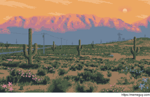 Guardians of the Desert   color pixel art by me