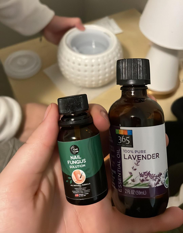 Guess which one my hubby used for the diffuser