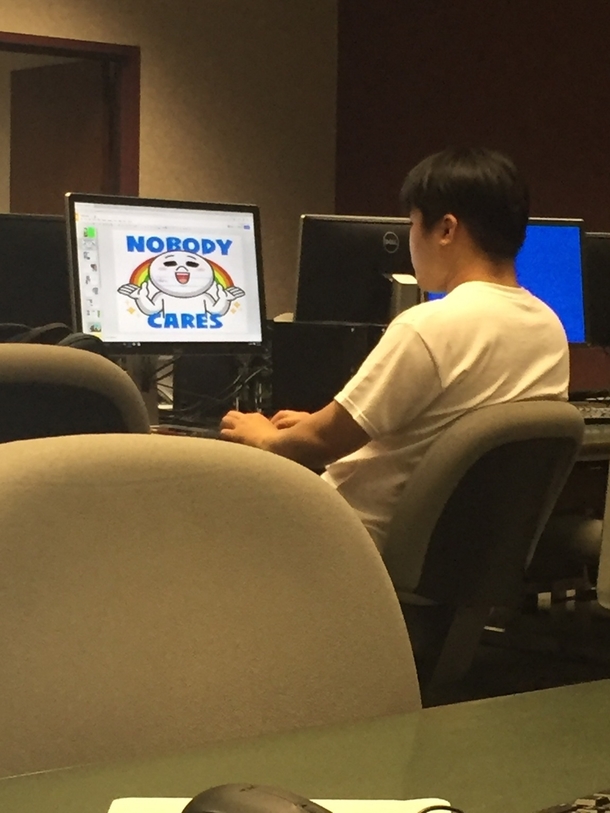Guy at uni was cooking up some dank memes late at night