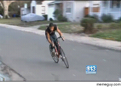 Guy Bike Police Tackle