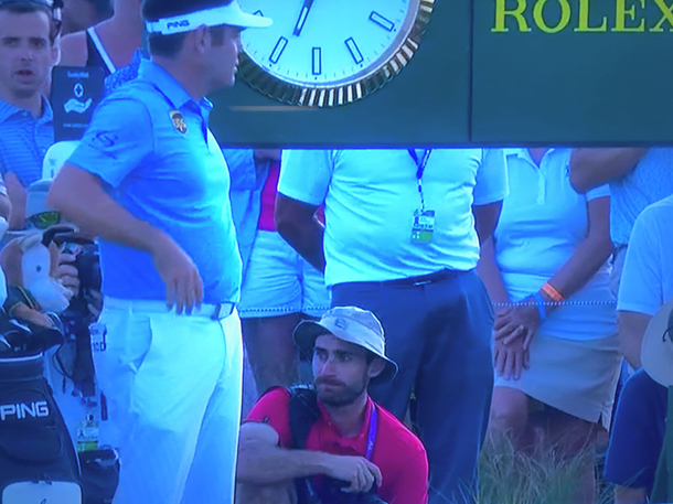 Guy excited at the PGA Championship Today