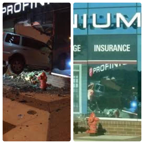 Guy from my hometown crashed into a building Whoever is in charge of advertising obviously had a sense of humor