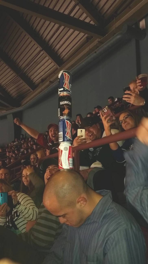 Guy passes out at hockey game