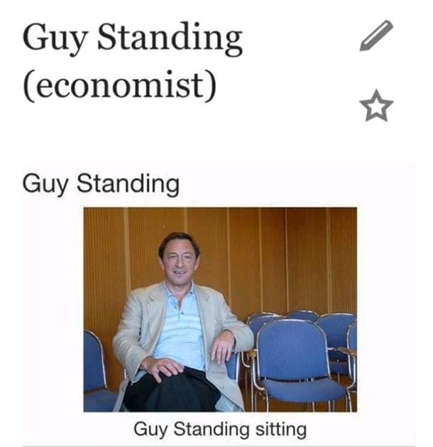 Guy standing sitting