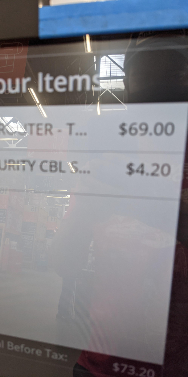 Had a good laugh with the cashier