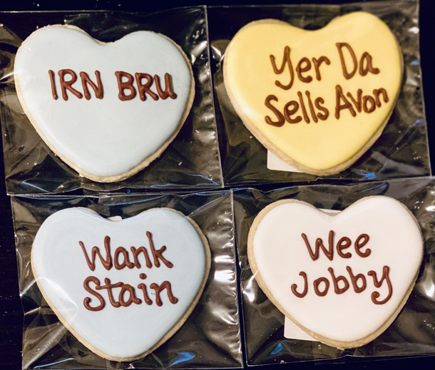 Had my aunt make my Scottish husband some unique cookies