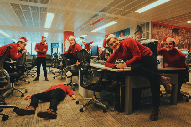 Had some fun in my quite empty BBC office Merry Christmas Reddit