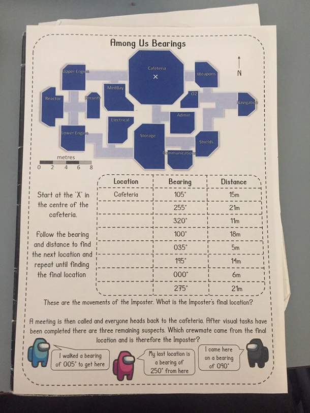 Had to do this in math today