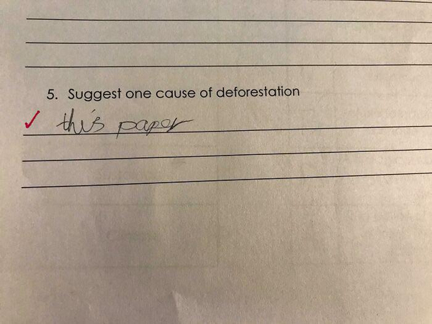 Had to get at least half credit for this on his test