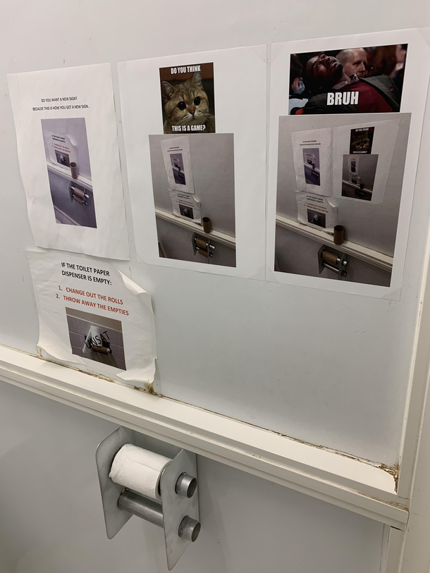 Had to put up the last two within just a few daysPassive aggressive FTW