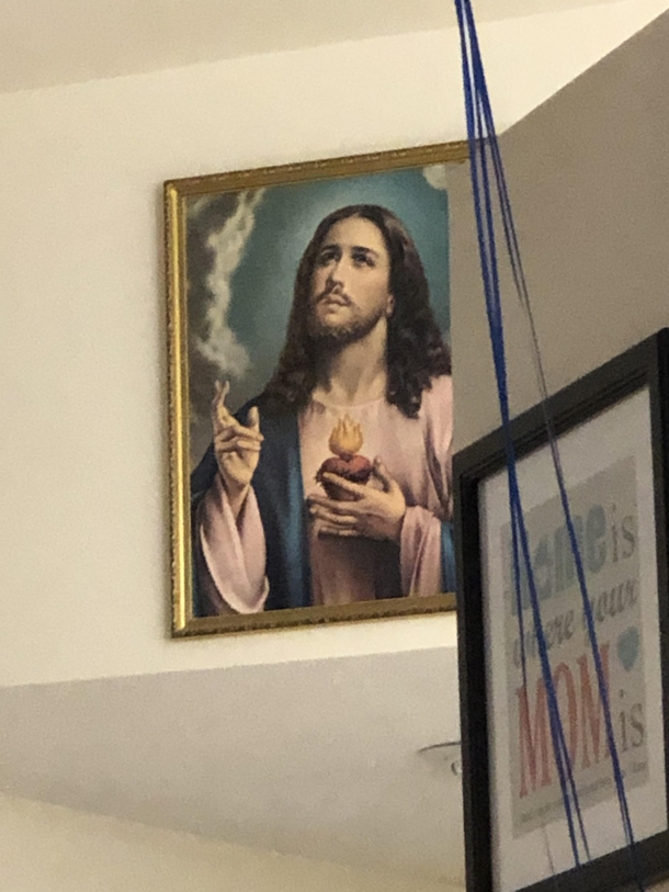 Had to take a second glance at what Jesus was doing