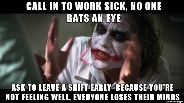 Happened at work yesterday at least I made the effort to show up