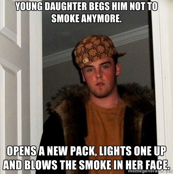 Happened in front of a gas station His daughter couldnt have been older than  She said she knows its bad for him and wishes he would stop