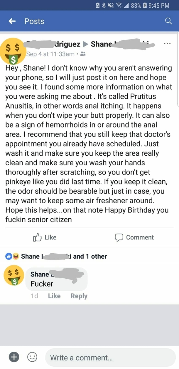 Happy birthday buddy