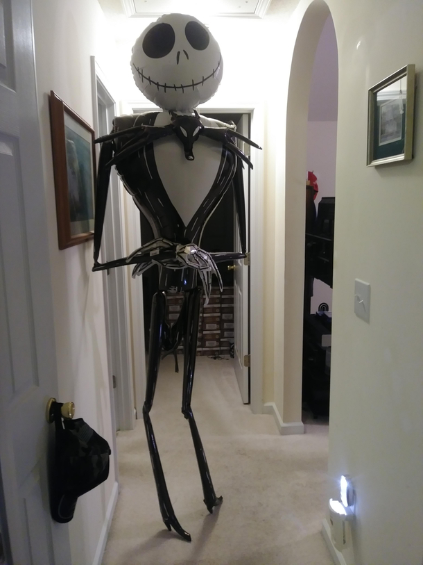 Happy Halloween I had to buy it because its a  foot tall balloon 