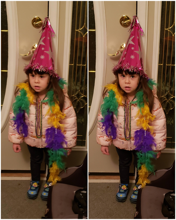 Happy New Years from my patient girl who was wondering what the hell was taking so long to go outside and light some damn sparklers