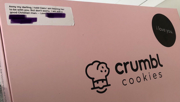 Happy Valentines Day to everyone except Ciara Crumbl delivered the wrong cookie order