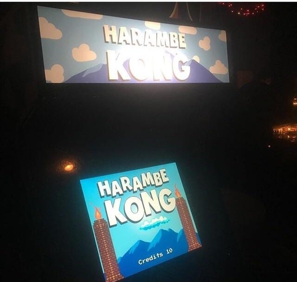 Harambe Kong showed up at my local barcade yesterday