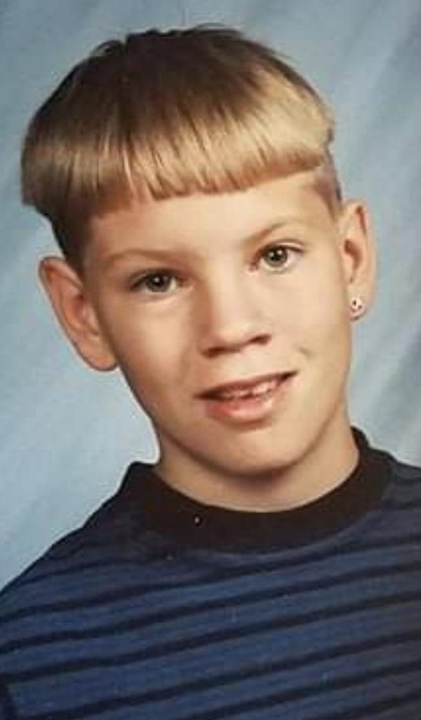 Hard to believe this was a hairstyle in the s
