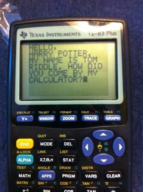 Harry Potter and the Chamber of Calculus
