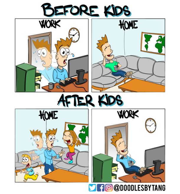 Having kids really puts the other parts of life into perspective