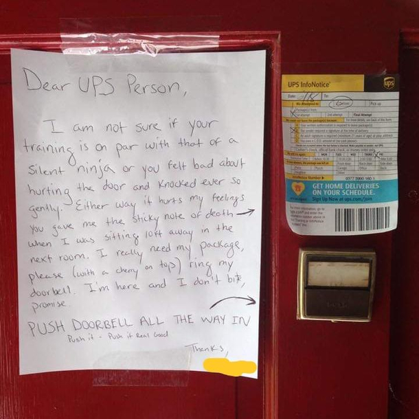 He didnt appreciate the note