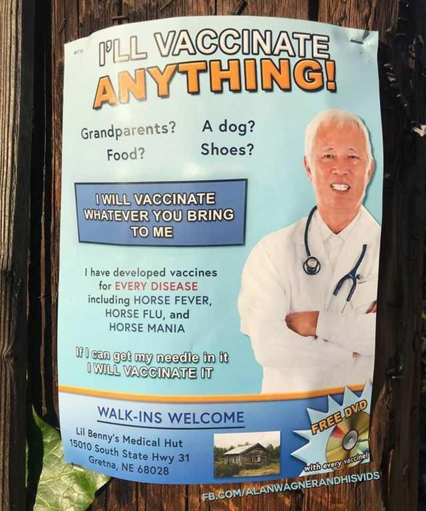 He even has vaccines for Hulkamania brother