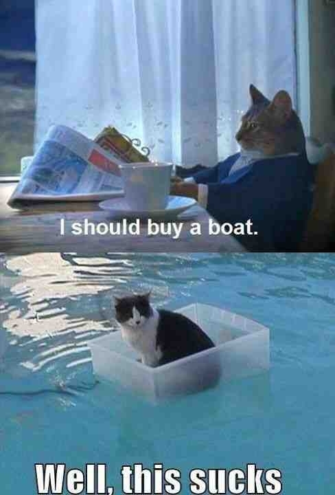 he finally bought a boat