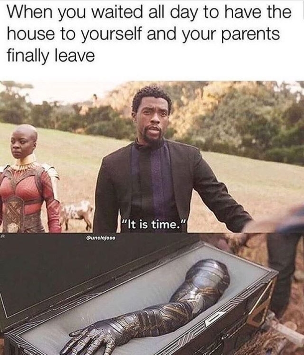 He gonna hit his black panther