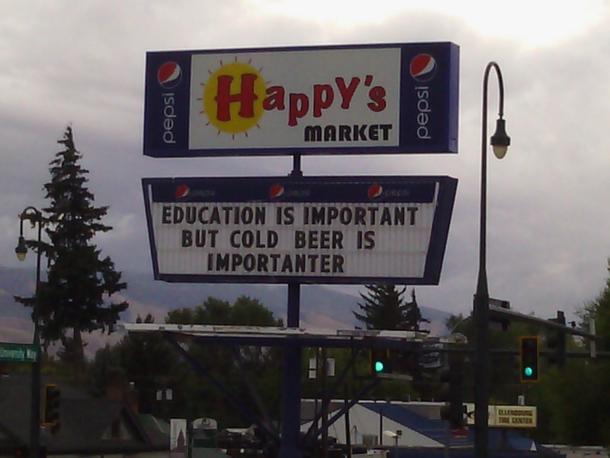 He is either drunk or need importanter education