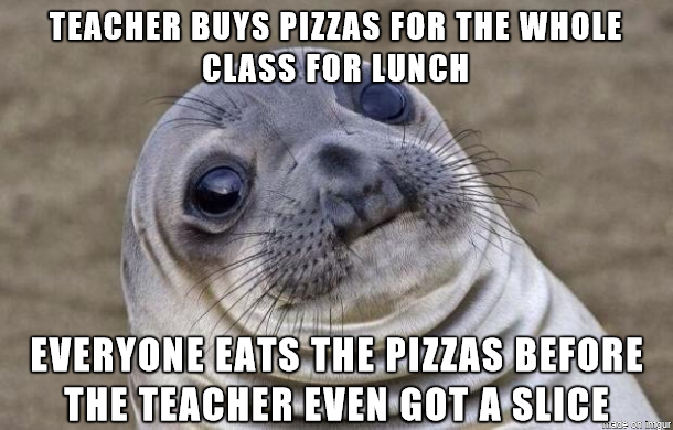 He left the class for  minutes but still