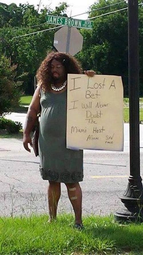 He Lost A Bet