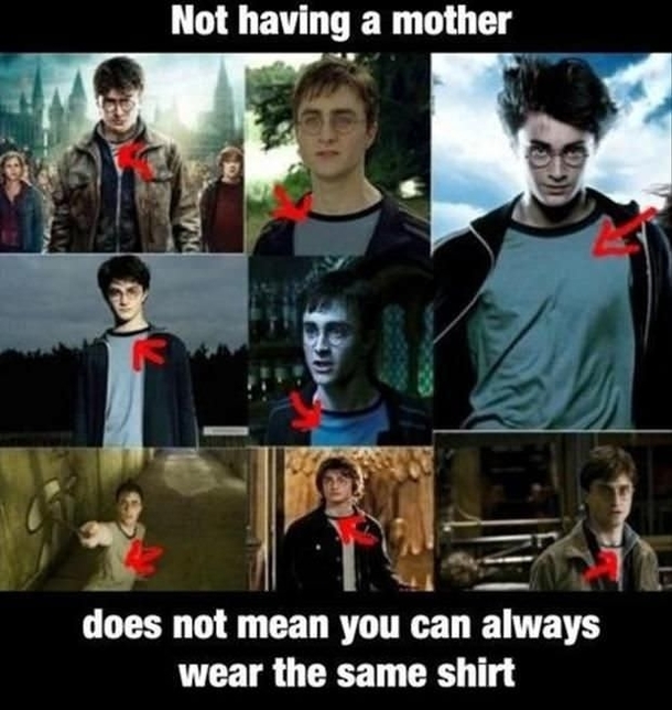 He needs a new shirt