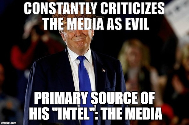 He will even bring up examples from FAKE NEWS CNN if they support his narrative