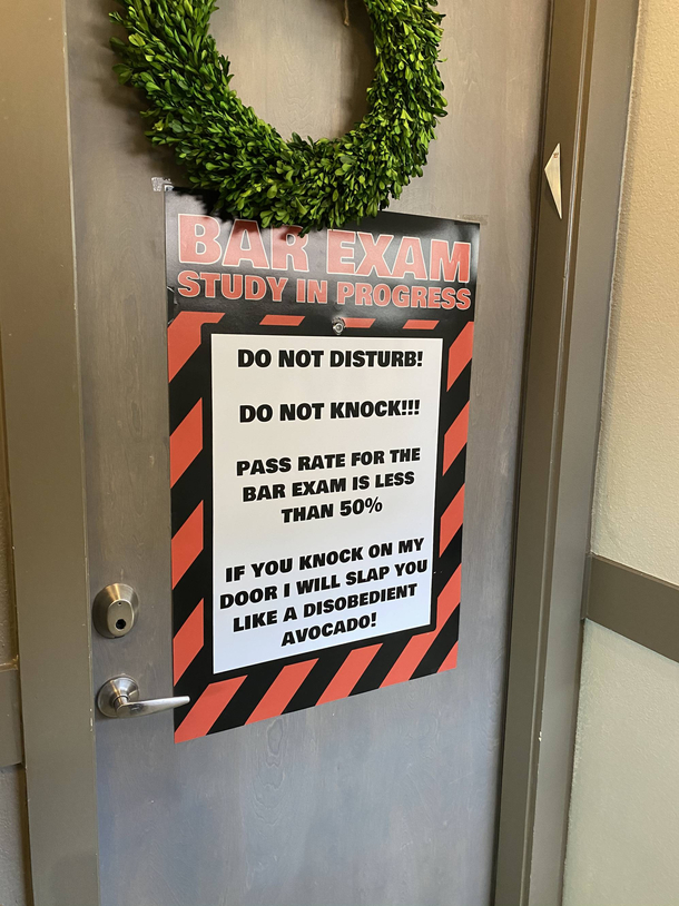 Held my breath as I passed this door