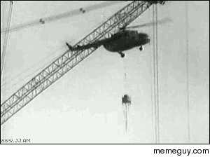 Helicopter propellers collide with hanging wires