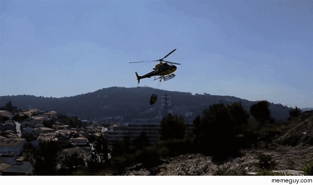 helicopter water bucket refill