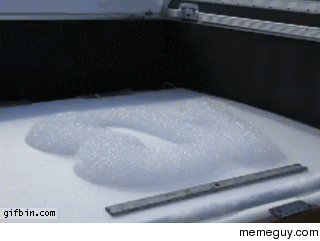 Helium foam printing