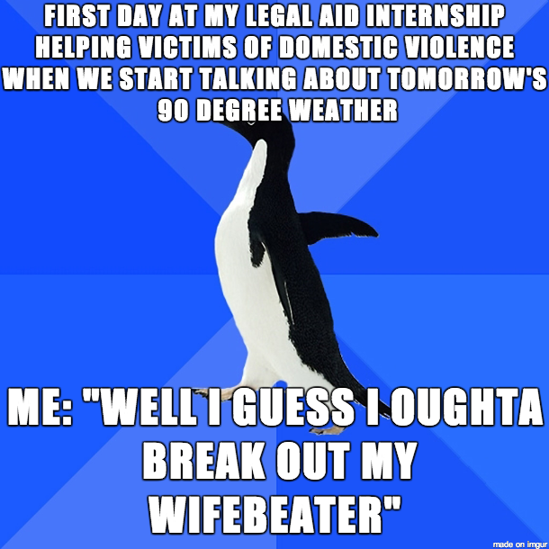 Hell of a way to start my new internship