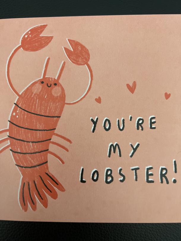 Help with writing something funny inside For my GF because shes sun burnt I dont like seafood