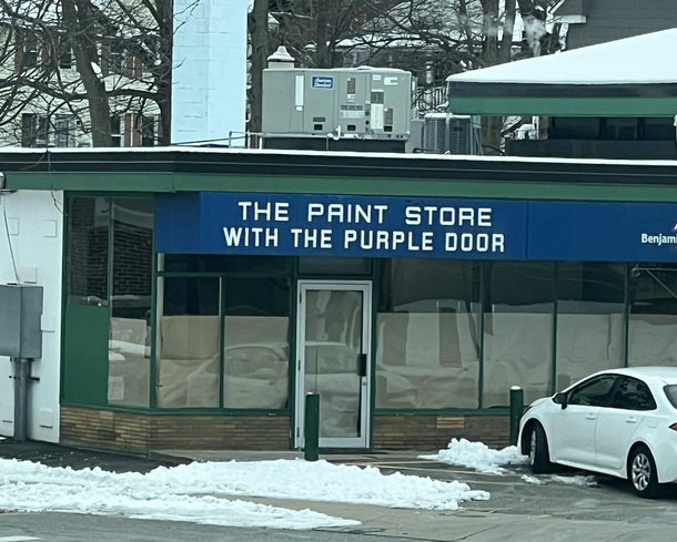 Hey boss do we have any purple paint No How ironic