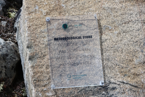 Highly scientific meteorological stone near Galdhpiggen Norway