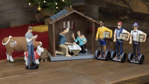 Hipster Nativity Scene