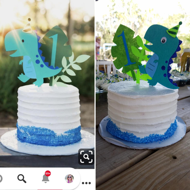 Hired a friend to make my sons First Birthday Cake LeftExpectation  RightReality I could not have been more thrilled