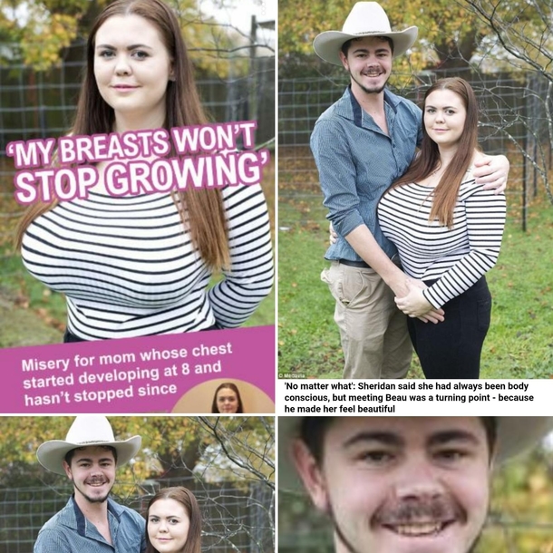 His face