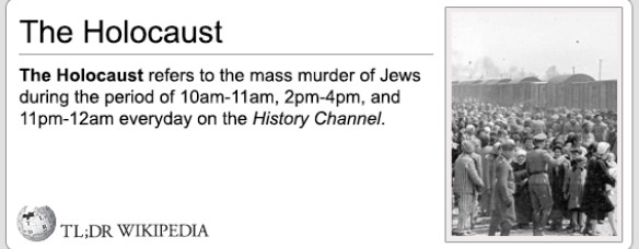 History channel and the holocaust