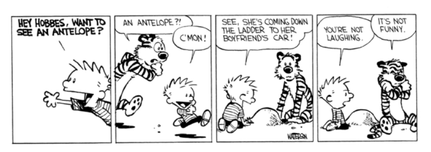 Hobbes doesnt appreciate a good pun