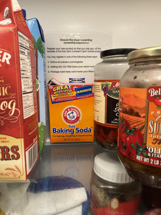 Home for the holidays and opened my parents fridge I immediately said mom I think you need new baking soda She asked How can you tell