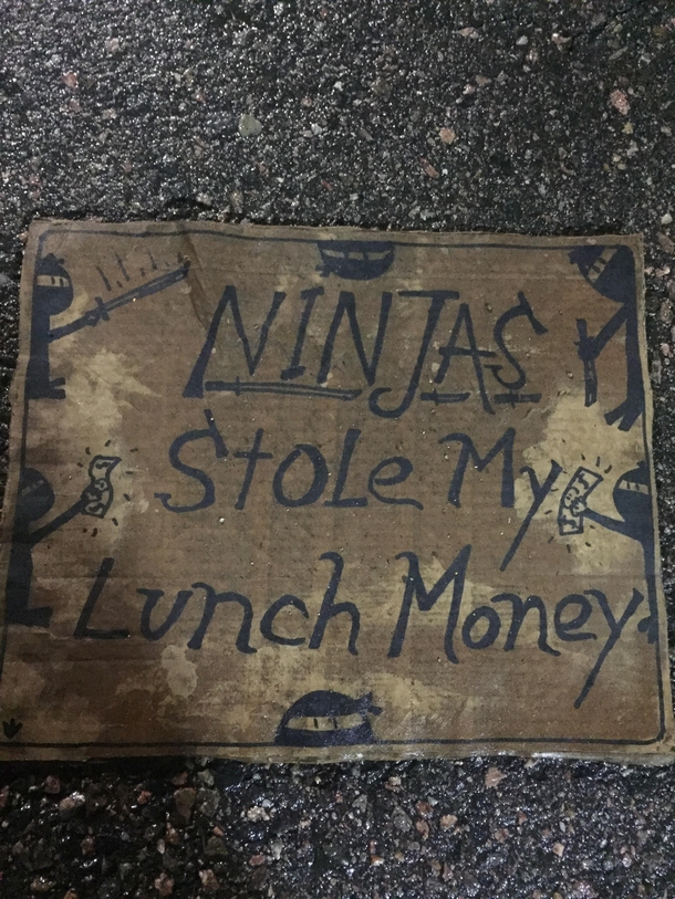 Homeless sign I found